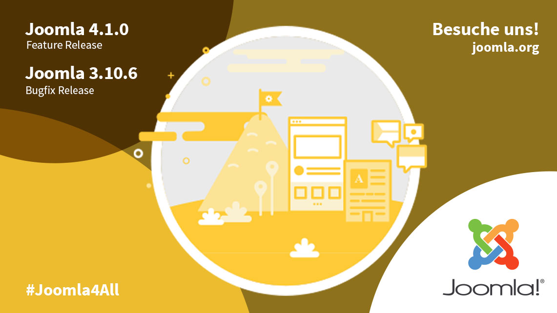 Das #Joomla Projekt hat soeben die nächsten Updates veröffentlicht. Nebst dem neuen Feature-Release als Version 4.1.0 gibt es auch ein Bugfix-Update in der Version 3.10.6  joomlainfo.ch/2022/02/15/joo… #jinfoch