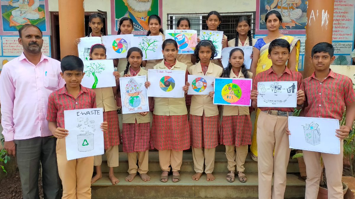 Chh. Shivaji Raje resi. school Kolhapur s students join with service-learning international project #Riseup4ewaste for the real life problem off e-waste. Took Many activities for awareness
<a href="/pkdhillon08/">ParamjeetKaurDhillon</a>
<a href="/SanjyotiGawas/">Sanjyoti Sonu Gawas</a>
<a href="/LauraStanciu10/">Laura Stanciu</a>
 #TechforGood #WESchools #ISTE #MicrosoftEDU
