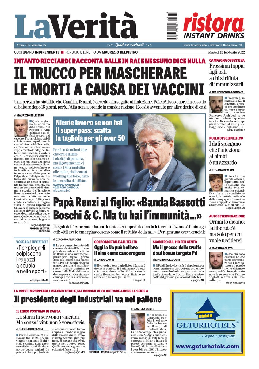 LaVeritaWeb's tweet photo. Buongiorno, ecco #LaVeritàdioggi 

Il trucco per mascherare le morti a causa dei vaccini

Camilla, 18 anni, è deceduta in seguito all’iniezione. Poiché il suo cuore ha cessato di battere dopo 16 giorni, però, l’Aifa non la prende in considerazione

https://t.co/ywWcjUyacQ https://t.co/8pnq4eAA2e