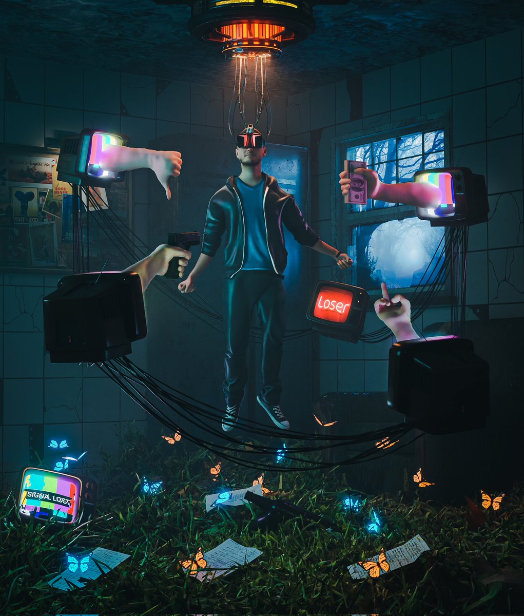 "Brainwash"
for 0.15 $ETH
This piece truly depicts the modern internet n social media world, who might have many benefits but comes with certain curses as well. How it may brainwash a youngster or may provoke someone n what not. 
#NFTCommunity #OpenSeaNFT 
opensea.io/assets/0x495f9…