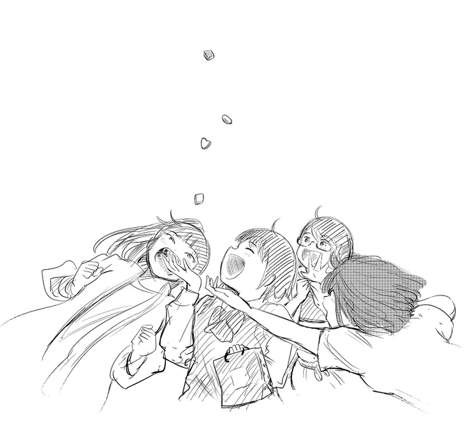 読者の方から送って頂いた4個入りのチョコ、美味しくいただきました。
絵を描いた後、
担当さんからのチョコだったと判明したけど、
今日も頑張ります! 