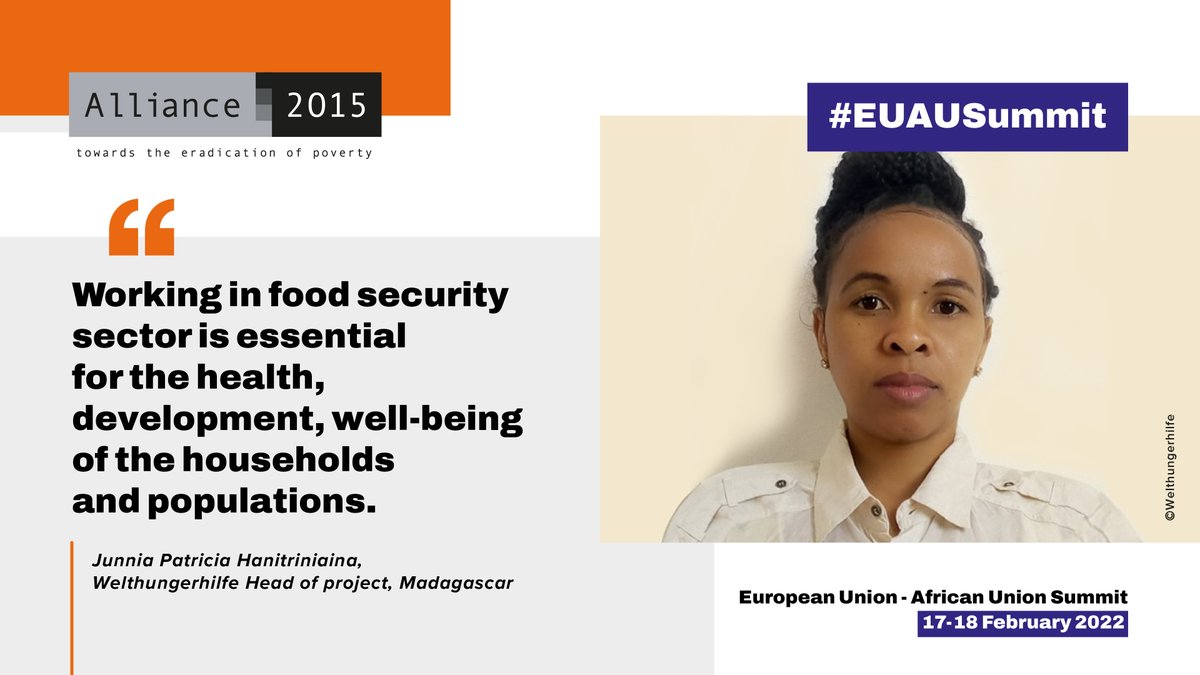 The #EUAUSummit is taking place soon: How will the EU ensure that hunger is addressed, <a href="/JuttaUrpilainen/">Jutta Urpilainen</a>? Together with <a href="/Alliance_2015/">Alliance2015</a> we call for nutrition to be at the core of relations between Europe and Africa.

👉 alliance2015.org/3157-2/