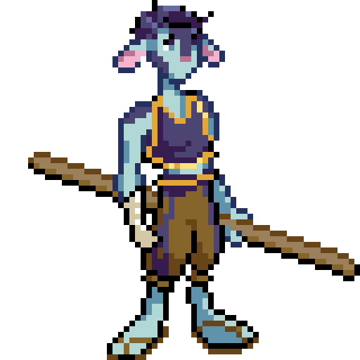 JustWanderings's tweet photo. I want to try and learn pixel art atm so I made a Taru. He's my monk that I'm playing right now in a Frost Maiden Campaign. 
#pixelart #dnd https://t.co/gZ9ZSd8sg8
