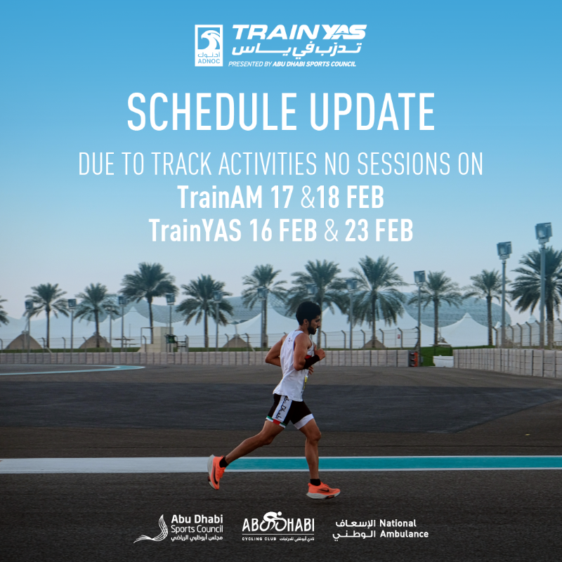 ymcofficial's tweet photo. ๐ข TrainYAS Announcement: Session Cancellations ๐ข
Due to track activity, the below health and fitness sessions will not be taking place:
๐ #TrainYAS on Wednesday, February 16 and 23.
๐ #TrainAM on Thursday, February 17, and Friday, February 18. https://t.co/sDhGPkUIb6