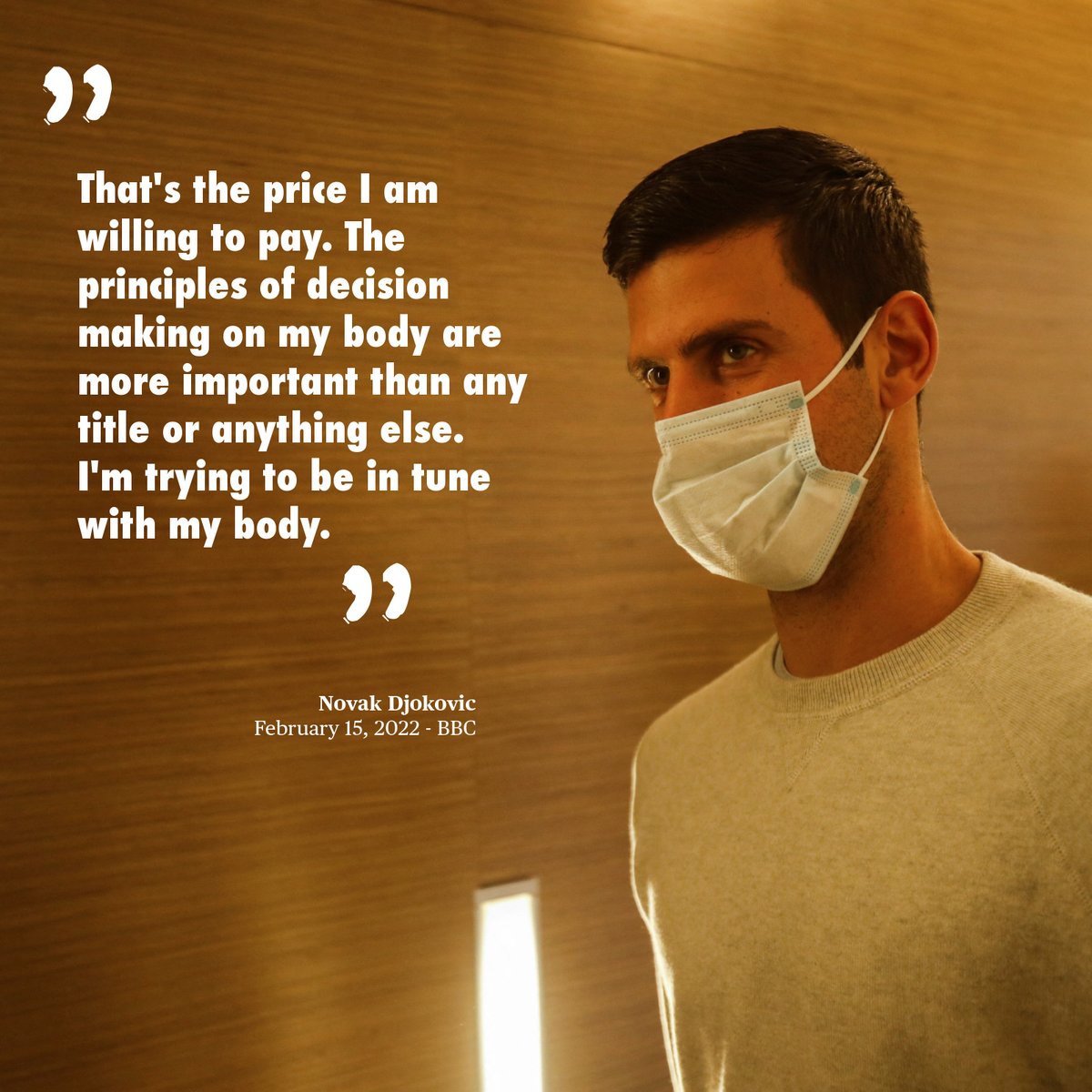 Tennis_Majors's tweet image. Novak Djokovic made it clear on the BBC : he will not get jabed