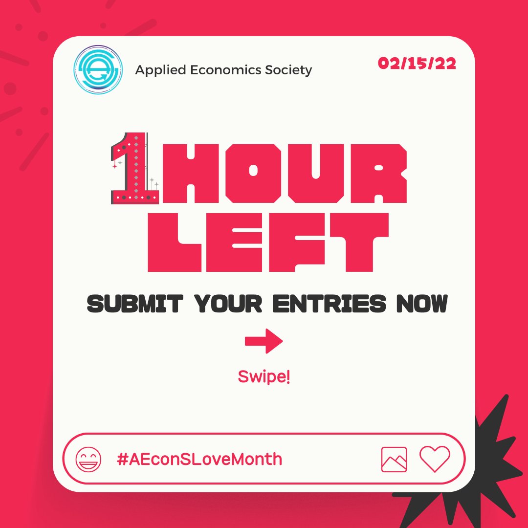 aecons_usep's tweet image. Hello there, lovelies! 🤩

The 𝙈𝙖𝙩𝙘𝙝 𝘼𝙡𝙚𝙧𝙩 form will close today at 04:00 PM. So, what are you waiting for? Send your Chap's and Chick's anonymously now through this link: bit.ly/AeconsMatchSpe…

#AEcoNSLoveMonth
#MatchAlert
#AEconomistaS