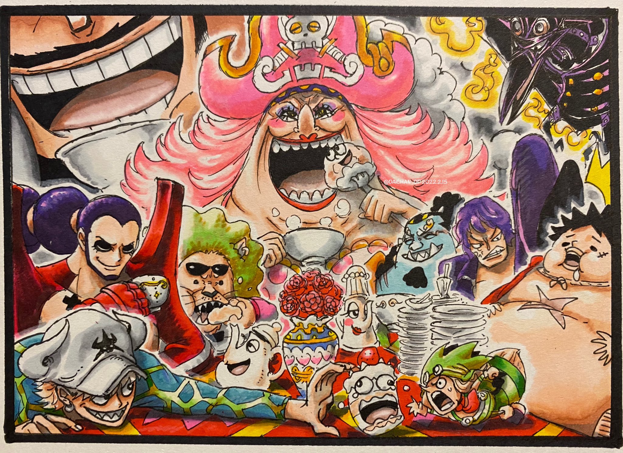 サトー D スケ ビッグマムのお茶会 異種族交流の会 作中に登場する全種族を描いたわけではないのでツッコミはご容赦 Onepiece イラスト ビッグマム誕生祭22 リクエストありがとうございました T Co Vagzz954sl Twitter