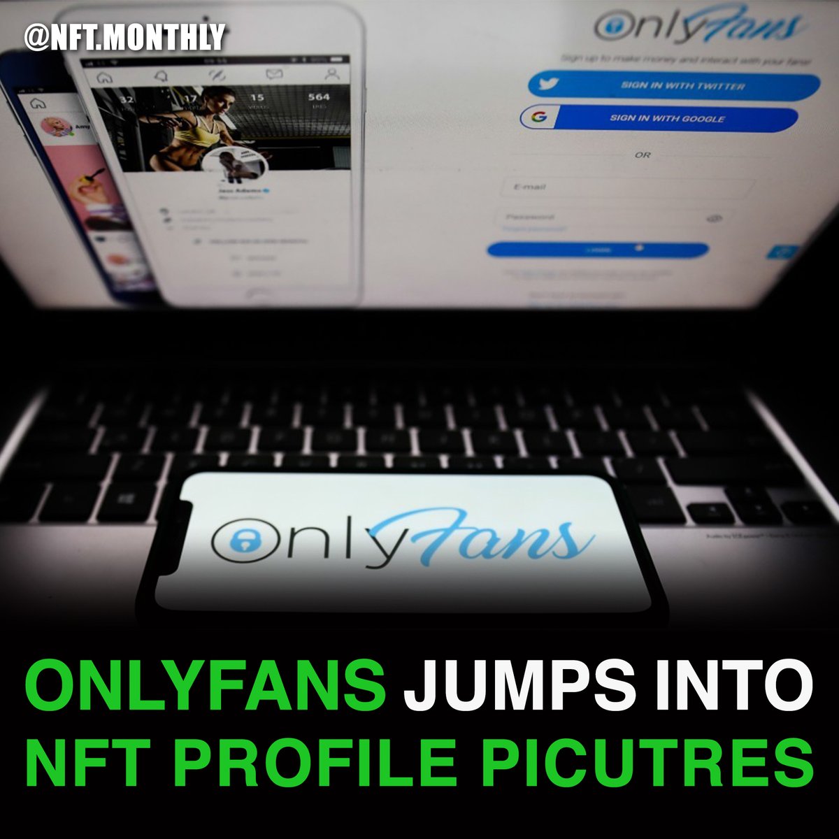 NFT_monthly's tweet photo. OnlyFans, an online subscription platform known for online adult content, has launched a feature for users to display verified NFTs as profile pictures, it said last Thursday.

#nft #nfts #nftdrop #nftcollection #nftcollectibles #nftmusic #nftphotography #nftart #OnlyFans https://t.co/On605bP2hd
