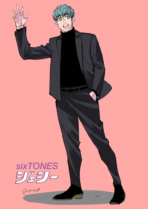 お題箱より
「SixTONESのジェシー」

タクシー止めるの図 