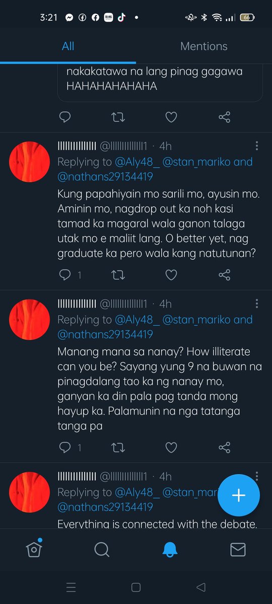 Aly48__'s tweet image. So, here's kakampink na out of topic na naman. Ganyan na ganyan talaga ugali nila yung wala na silang masabi kaya nanglalait na lang. Like girl, tinuan mo naman comment mo. Puro na lang panglalait mana ka talaga sa nanay mo.
#Robredogs
#BBMSARA2022