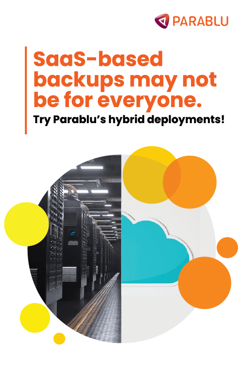 ParabluInc's tweet photo. Backups to #cloudstorage of your choice that can be controlled from an on-premise server. Learn more how - https://t.co/eS608P0eBP    

#Hybrid #DataBackup #DataSecurity https://t.co/BbIEFC5dhK