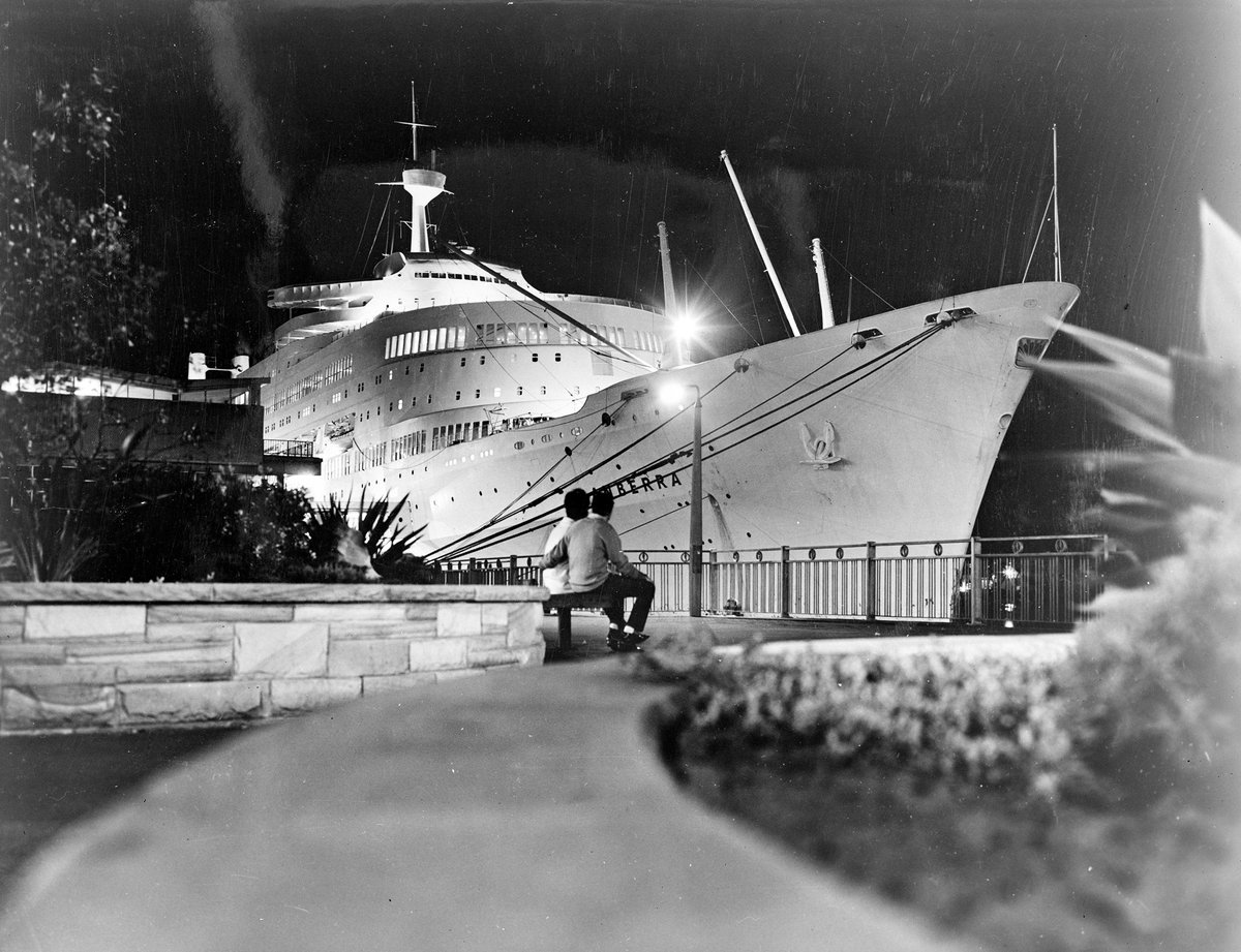 The SS Canberra docked at Circular Quay, Sydney in 1967. It was originally an ocean liner operating between the United Kingdom and Australasia, and later was used for cruises.

NAA: A12111, 1/1967/32/2