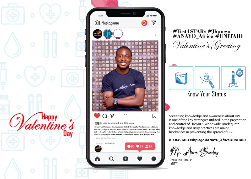 aaron4africa's tweet photo. #HappyValentine #knowyourstatus #Test4Stars https://t.co/Eq0zzoX8cF