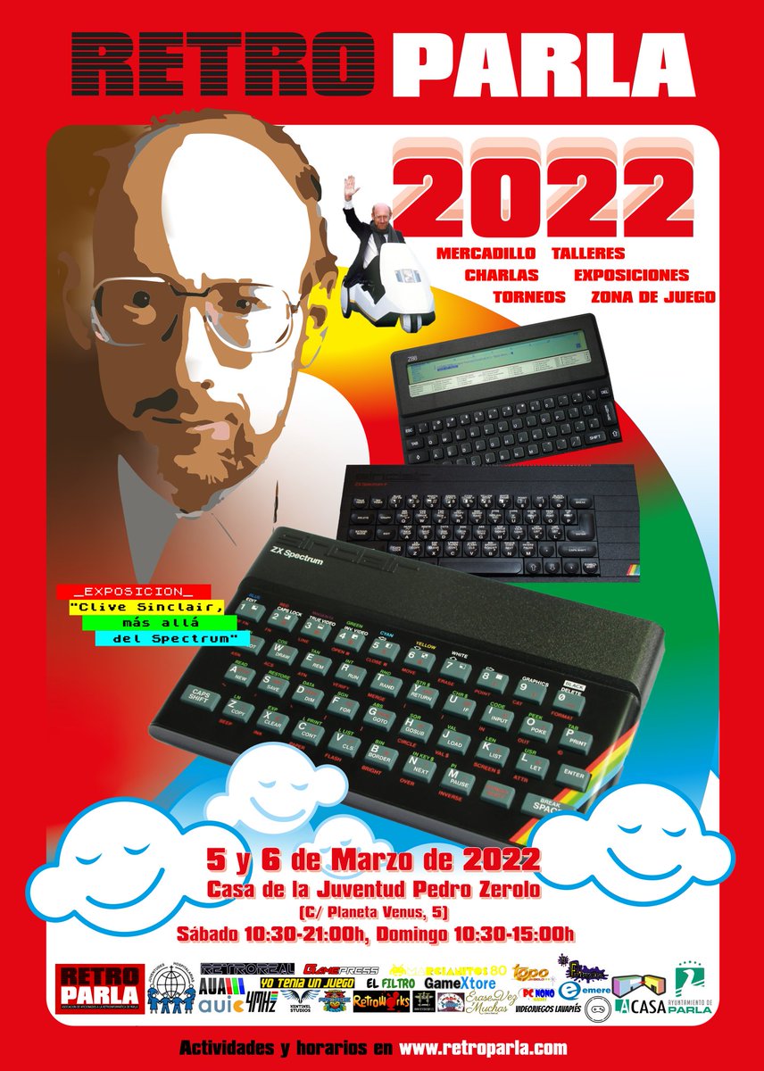 🕰Tic, tac, tic, tac...¡Comienza la cuenta atrás para <a href="/RetroParla/">Retro Parla</a>‼.
Apunta en rojo en el calendario:
📆5 y 6 de marzo
📍En #LaCasa!

retroparla.com

#RetroParla #cacharreo #informáticaretro #retroinformática #spectrum #retrogamers #gamers #clivesinclair