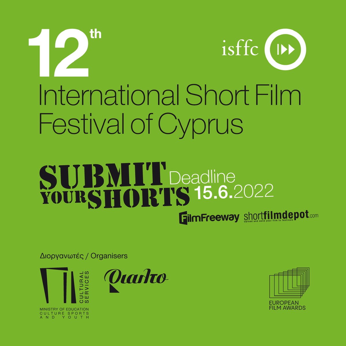 CyprusinPal's tweet photo. 12th International Short Film Festival of #Cyprus
8/10/2022 - 14/10/2022
Call for Film Submissions. More information👇
 https://t.co/CpM6gdnC7h https://t.co/ZjAS7PTA84