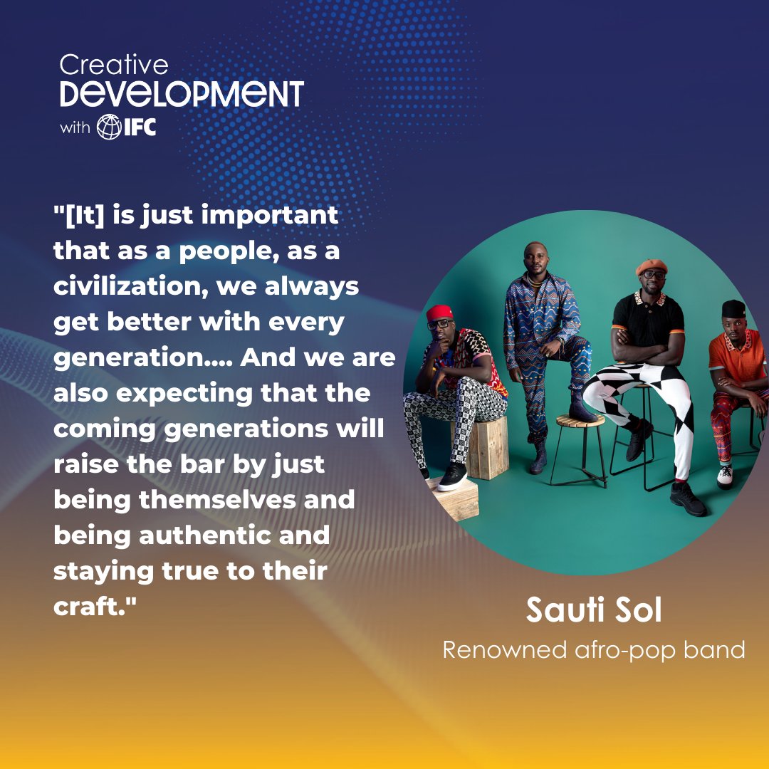 CapitalFMKenya's tweet photo. When @Diop_IFC asked @sautisol what they did differently from their elders, the band shared "civilization gets better with each generation". #CreativeDevelopmentIFC 

🎧 https://t.co/kSVBtKWIY3 https://t.co/YS3pyppCEg