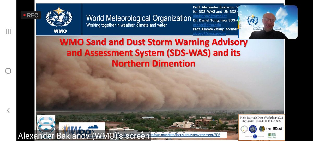 First talk of #IBA-Permafrost WS as part of #HLD meeting in  Reykjavik 15 Feb is by Alex Baklanov #WMO telling about #SDS-WAS system <a href="/IlmaTiede/">Ilmatieteen laitos</a> <a href="/SYKEint/">Finnish Environment Institute (Syke)</a> <a href="/Ulkoministerio/">MFA Finland 🇫🇮</a>