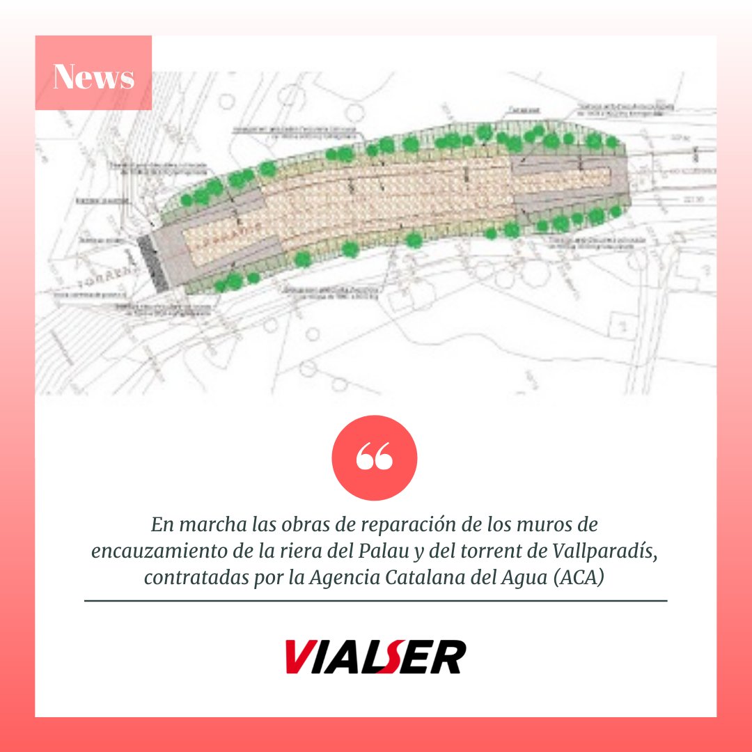 👉🏻 En marcha las obras para la reparación de los muros de encauzamiento de la riera de Palau y de su afluente, el torrente de Vallparadís en Terrassa, contratadas por <a href="/aigua_cat/">ACA</a> 🔝
.
.
.
.
.
#Vialser #edificacion #obracivil #constructora #construccion #obracivil #obrapublica #aca