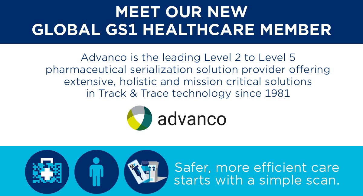 GS1Healthcare's tweet photo. Glad to welcome #Advanco as new member of GS1 Healthcare! Offering mission-critical track and trace solutions since 1981, they are now recognised as the leading Level 2 to Level 5 pharmaceutical serialisation solution provider. Ready to team up! More at https://t.co/jCefMydHGZ https://t.co/JAajwVMiB0