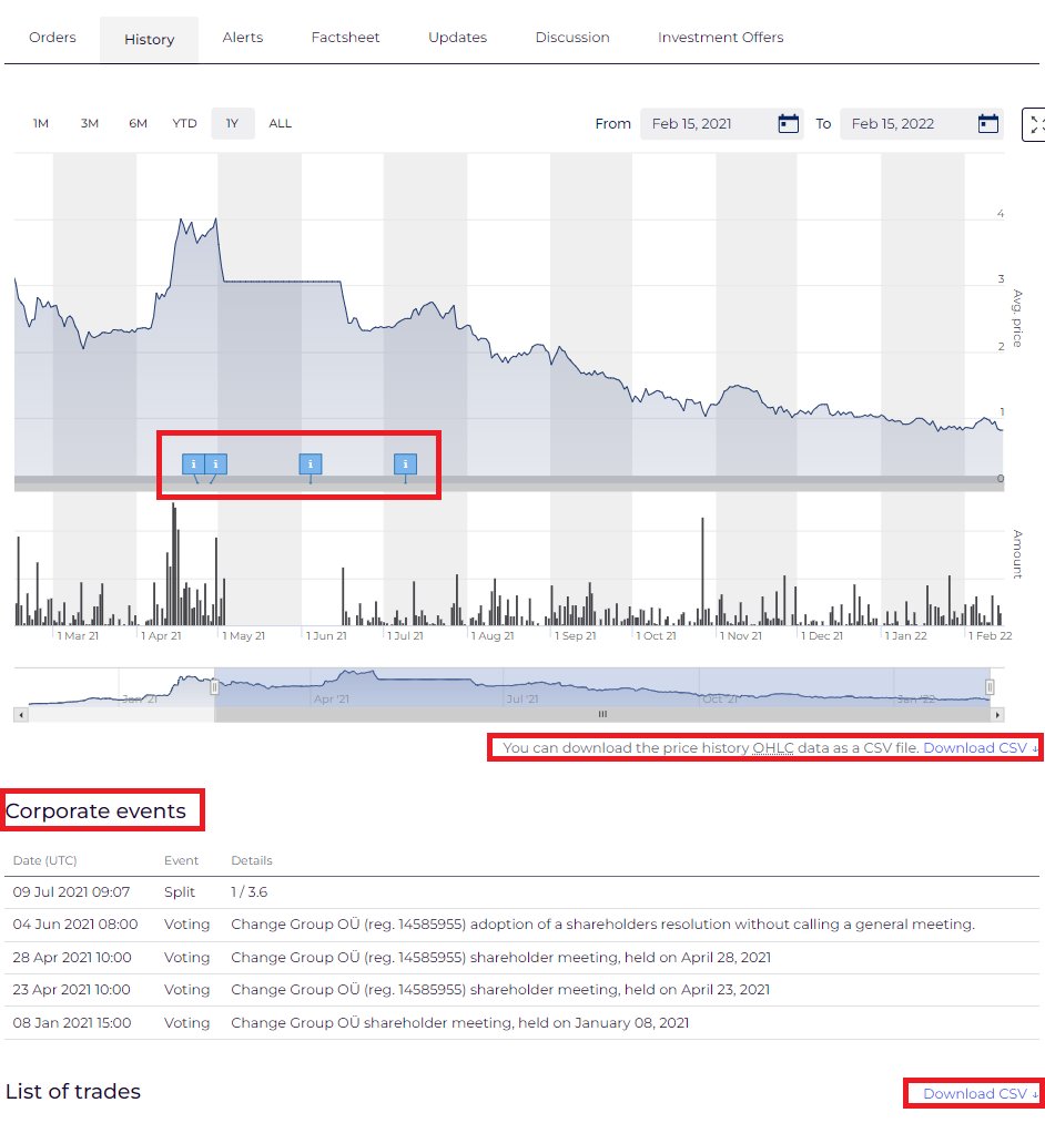NugisAino's tweet photo. Amaze, amaze! Funderbeam has made some upgrades and at least a few of our wishes came true. Plus CSV export so we don't have to copy-paste index data from the source.
But the most important data - dilutive events - are not there. Yet, we hope. https://t.co/Jy32HQRQRh