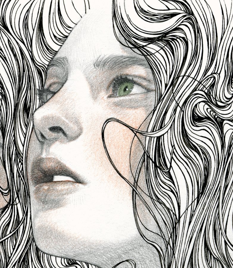 my_name_is_tran's tweet photo. "The Restless Dark," ink, graphite, colored pencil &amp; markers on bristol paper, 9.5x14", $3200 (original available, contact mail@mynameistran.com).

Book cover for Erica Water's "The Restless Dark." AD Jenna Stempel-Lobell (@HarperCollins). #therestlessdark https://t.co/eOdhyv3BDT
