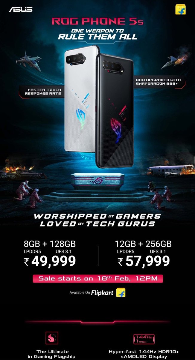 Techgeek_360's tweet photo. Asus ROG Phone 5S Series Launched in India!
Will this Phones become ideal gaming phones in 2022? What do you think about this devices guys?
#Asus #AsusRog5sPro #AsusRog5s https://t.co/k3k4PVnvDS