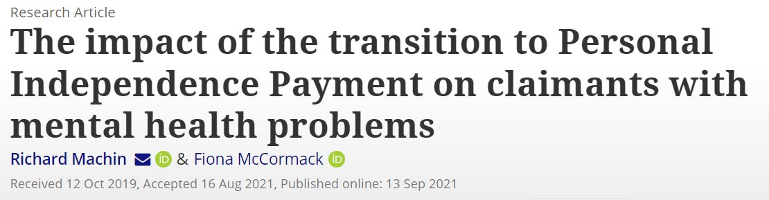 chadresearchuk's tweet photo. 'The impact of the transition to Personal Independent Payment on claimants with mental health problems' @RMachinNotts @fedgar84 is available open access here: https://t.co/E0qogd25gX
#HealthForAll #Inequality #CHADResearch https://t.co/avnoJUhICo