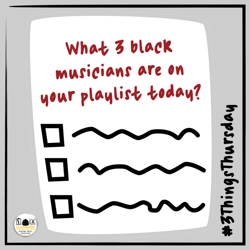 ClassroomCrews's tweet image. Ours has Stevie Wonder, Nina Simone, and John Coltrane. 🎶🕺Reply with yours!

#3thingsthursday #blackmusicians #music #musician #teacherspayteachers @TpT_Official #tpt @StevieWonder @NinaSimoneMusic @JohnColtrane #jazz #rap #hiphop #rock #pop #reggae #goodmusic #jam #soul