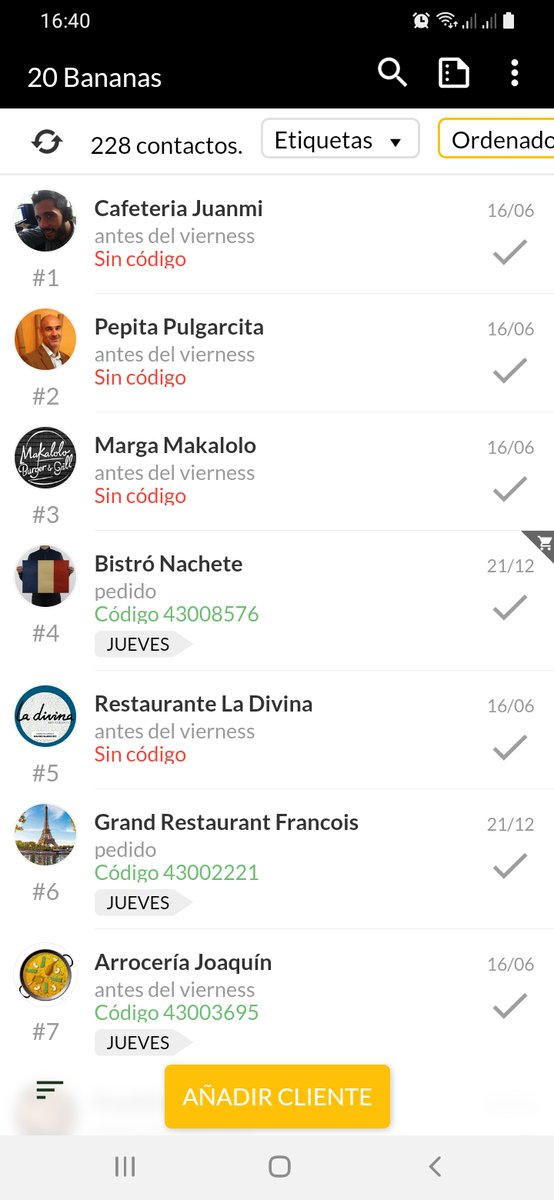 20_bananas's tweet photo. Vendedor, ordena tu ruta diaria a tu gusto según el momento #preventas #app #SupplyChain #horeca #pedidos #cobros https://t.co/GIM3E11iIk
