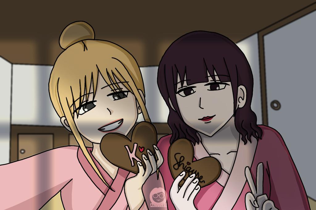 akigures's tweet photo. A Ritsu-Akito selfie with their chocolates inside Akito's room 📸
Ritchan helping Akito with her get up before their Valentines double date! They hope their dates would love the chocolates & silently praying the boys didn't kill each other yet!😂
#FruitsBasket #Akigure #Kuritsu https://t.co/nMBo1JW8B7