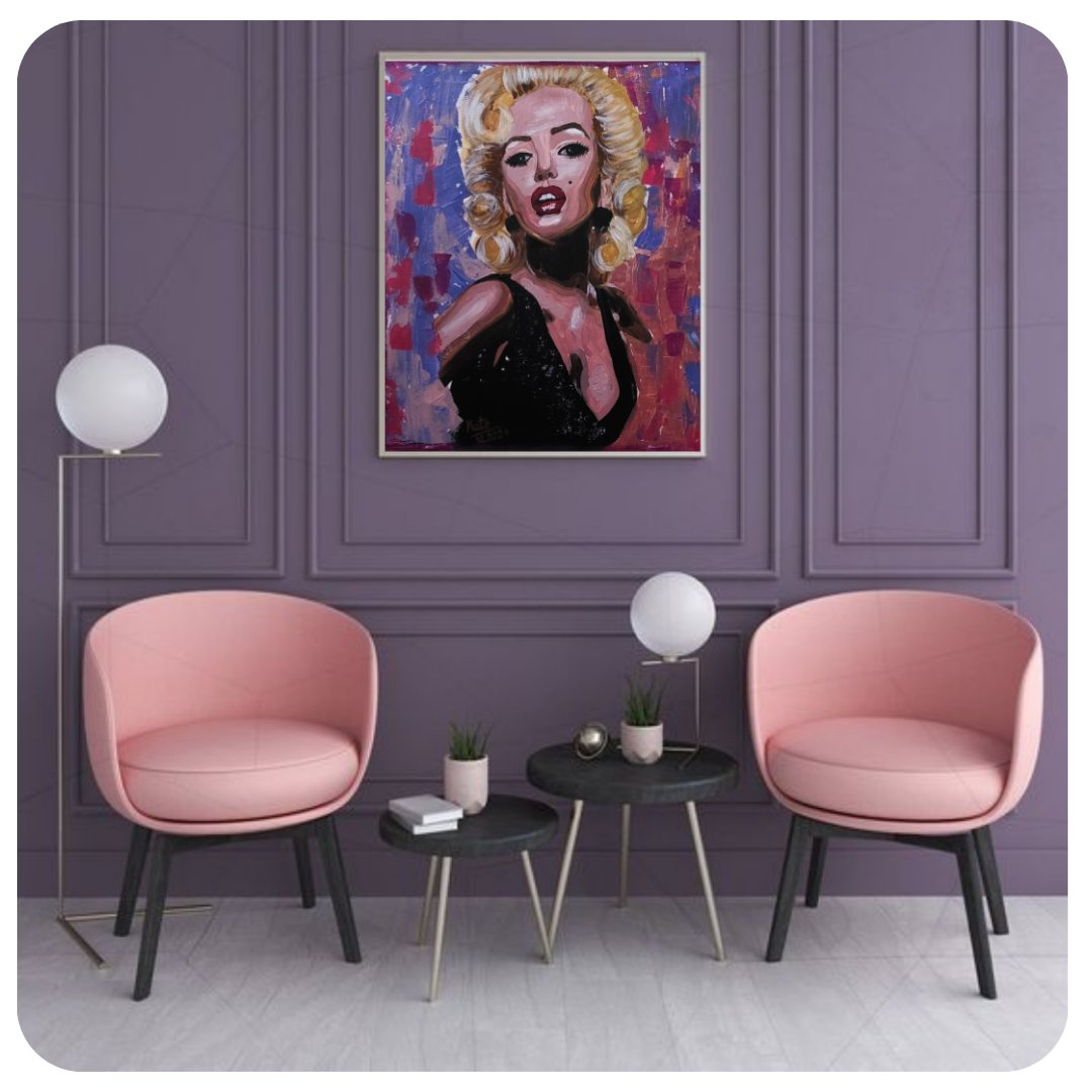 art_kate_nft's tweet photo. Marilyn Monroe - is a wonderful woman, actress, singer, model who conquered the whole world. She has become a cult image of American cinema and the entire world culture.
Marilyn inspires me. I decided to paint  her portrait in acrylic, in the style of Pop Art. Canvas size 60×50 https://t.co/q1SXsKSYEA