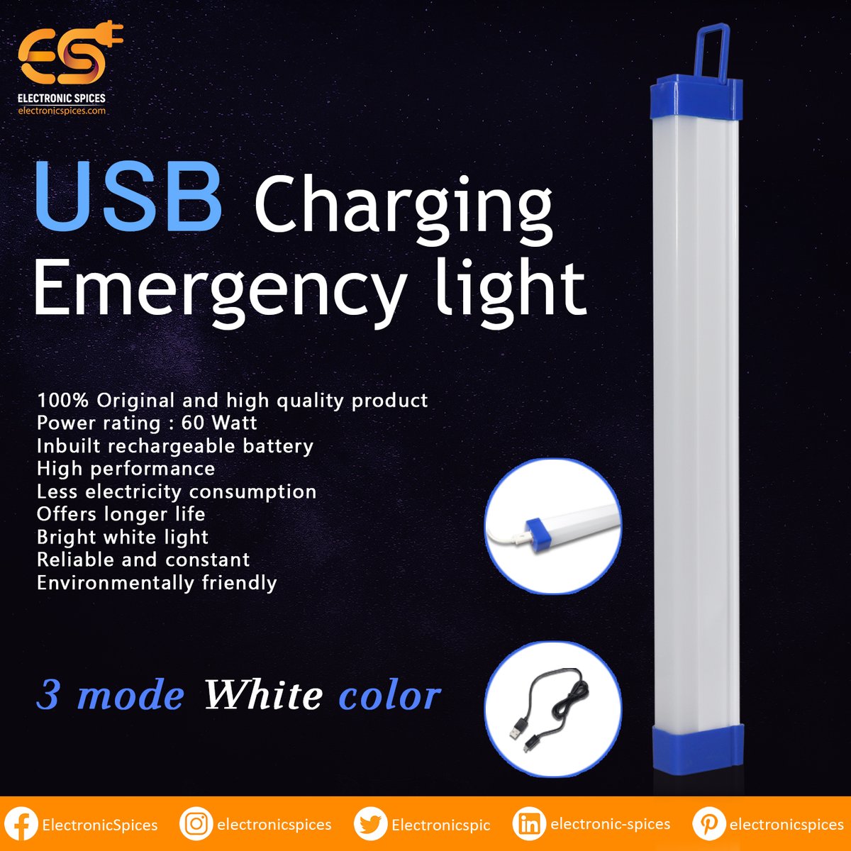 Electronicspic's tweet image. 60W LED Lithium battery Night light High power emergency light USB Charging 3 mode White color

Buy Now:- electronicspices.com/product/60w-le…

#ChargingLight #usblight #usblights #emergencylights #electronicstore #electronicspices