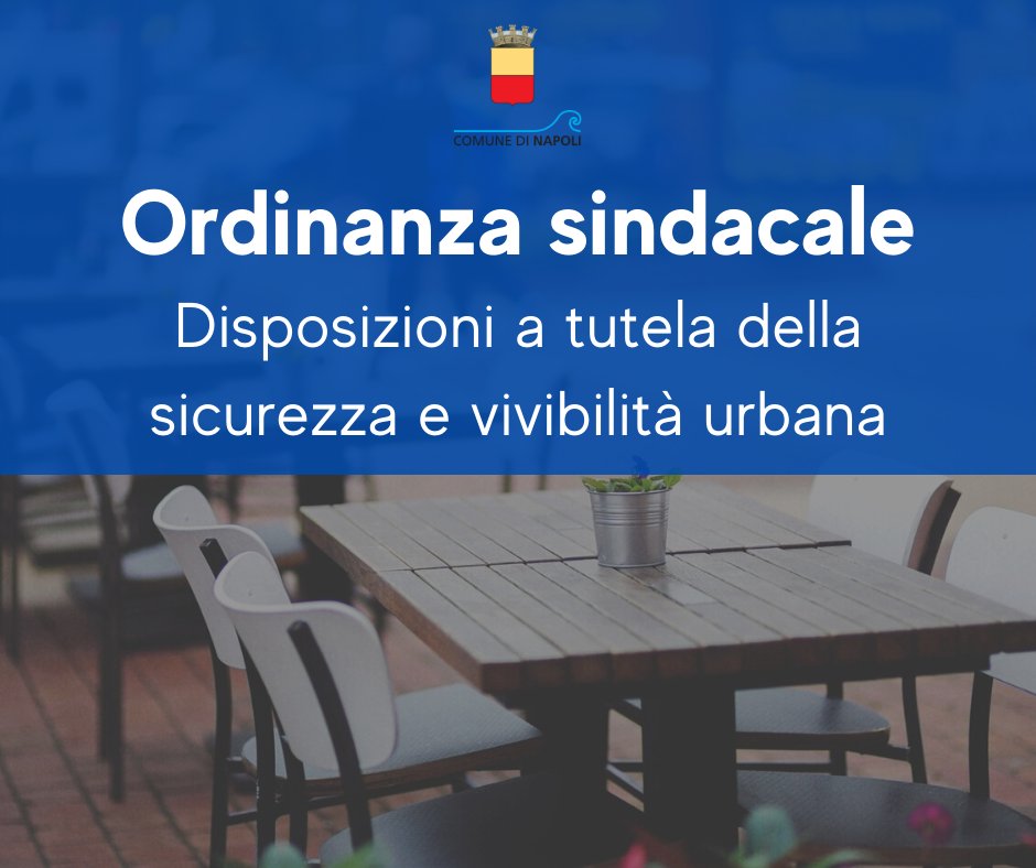 Il Sindaco di Napoli, Gaetano Manfredi, ha firmato l'ordinanza sulla Movida avente ad oggetto: "Disposizioni a tutela della sicurezza e vivibilità urbana ai sensi degli artt. 50, comma 5, e 54, commi 4 e 4 bis, del DLgs. 267/2000 e ss. mm. e ii." ➡️bit.ly/3Bql5ef
