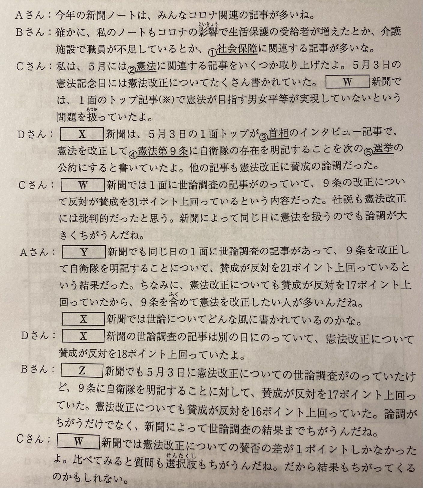 松本亘正 吉祥女子の中学入試問題が面白い 新聞によって論調が異なるという文章 朝日 読売 毎日 産経のどれか 他の資料から読み解いていく問題だけど その資料なしでも解けるかも T Co R0ep0fz7vk Twitter