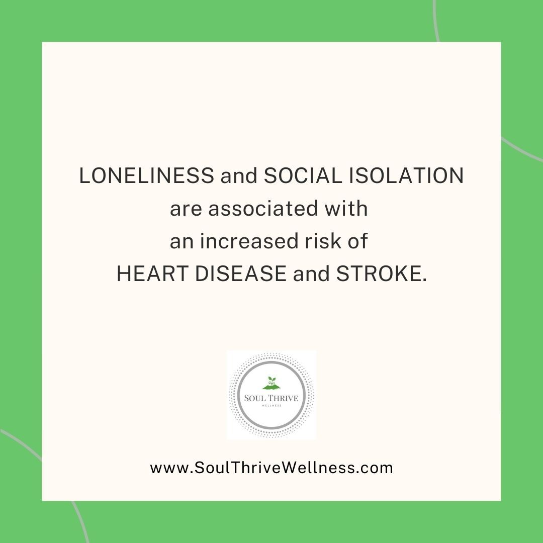 SoulThriveWell's tweet photo. A University of York study found that "poor social #relationships were associated with a 29% increase in risk of heart disease and a 32% increase in risk of stroke." Do your health a favor. Nurture your #socialconnection with others!  
 #mentalhealth #emotionalhealth #hearthealth https://t.co/NVmL75iPpS