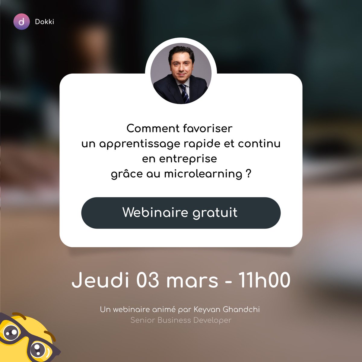 dokkiapp's tweet photo. [SAVE THE DATE] Le jeudi 3 mars à 11h, ne ratez pas notre webinaire ! 30 min pour tout comprendre sur les avantages du microlearning en entreprise.

Inscrivez-vous dès maintenant 👉 https://t.co/JJWsui9ers

#Webinar #Formation #Microlearning #Dokki #DokkiApp #CloudLearning https://t.co/MTFyZCzs47
