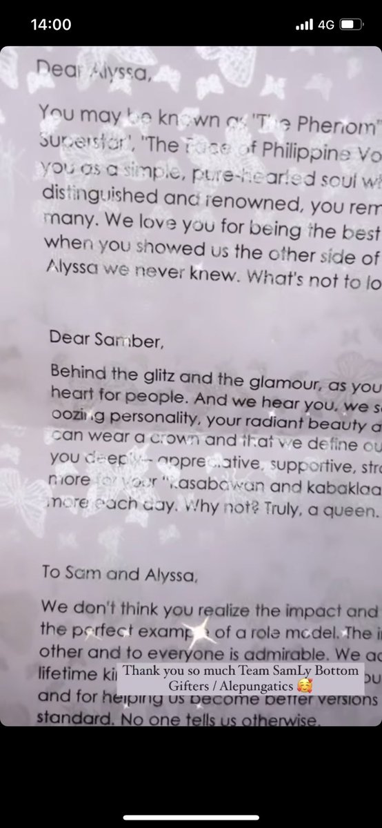 ParaKayAlyssaV's tweet photo. hooooooy mga Alepunga!!!!! @_anthealu @samberly_ @Samberfeeds @HimlaySaSamLy @FanGirling1208 eto na, di na tayo masasaktan,wala  na ung kirot hahahahahaha @SamBer_Official we love you 😘 https://t.co/8oVbGySqQA