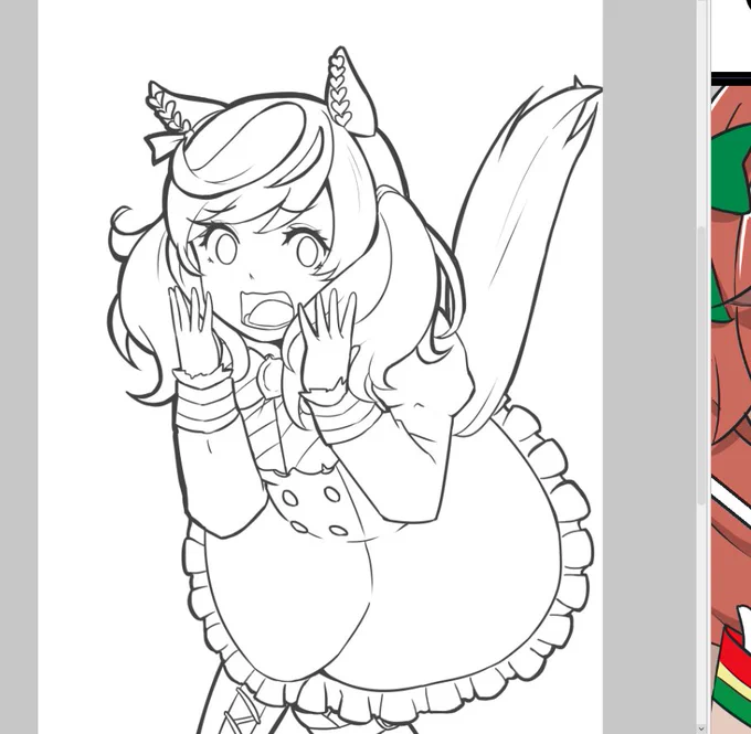 お仕事原稿終わったのでいろいろ描いていきます。
ネイチャの線画はとりあえずできました。 