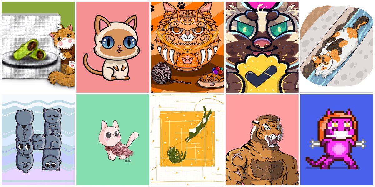 AnnieHashim's tweet photo. My cats so far 🤭 

@byartzrie 
@harihari_meow 
@DarumaNationMY 
@miksketched_ 
@imagishary @MySekolahKripto 
@oddiefamofc @AarFars @tigerpunksmy @catverses https://t.co/EJG27eTt3y