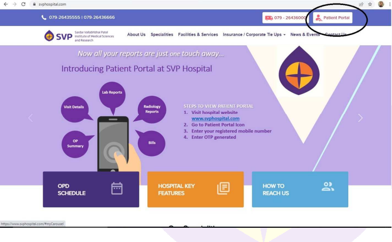 SVP hospital launches Patient Portal