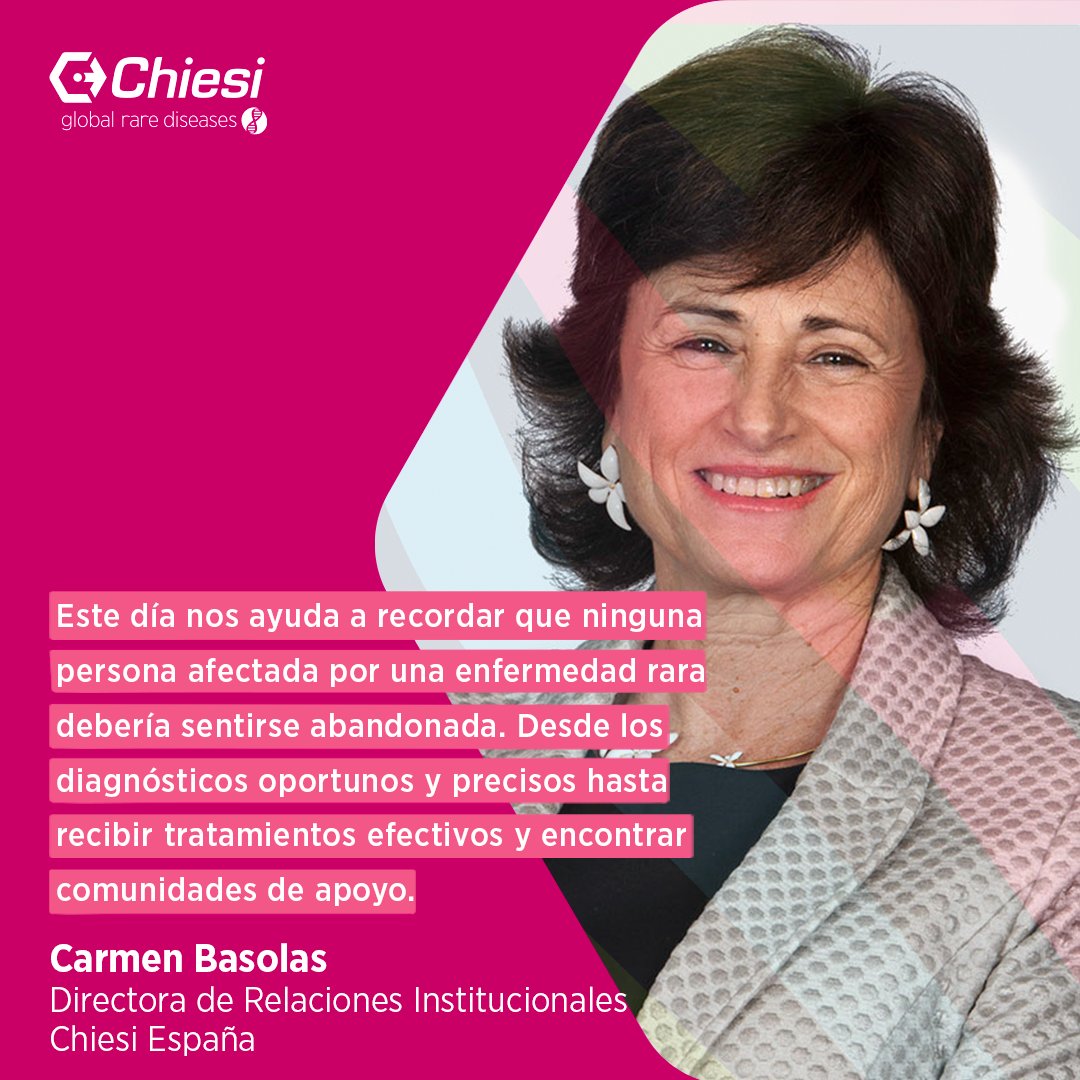 Chiesi_es's tweet photo. 👀Ya falta menos para el #DíaDeLasEnfermedadesRaras y desde @Chiesi_es queremos poner en valor la importancia de la investigación y el desarrollo de tratamientos.

🗣️Carmen Basolas te cuenta más detalles de la campaña #WeWearStripes ⬇️ https://t.co/iPhzEjHZit