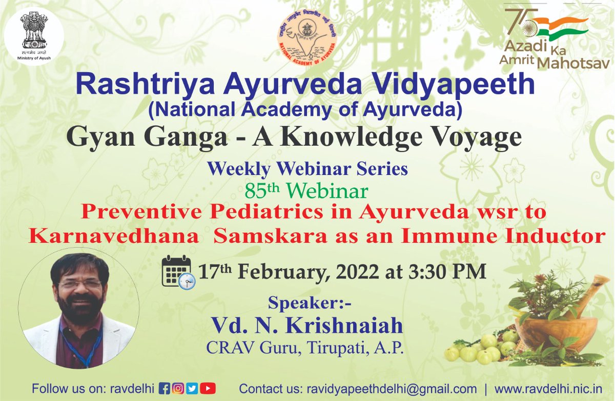 Rashtriya Ayurveda Vidyapeeth (RAVDelhi) Twitter