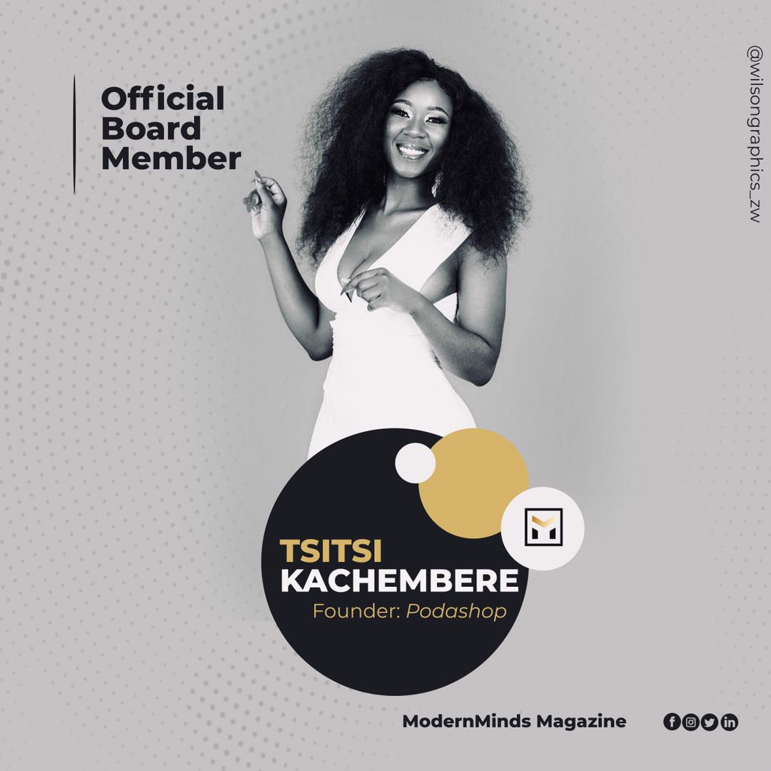 modernmindsmag's tweet photo. ModernMinds Magazine welcomes its newly appointed Advisory Board Member Tsitsi Kachembere : A Social Media personality, Human Resource Management Professional and Founder by Podashop.

Help us Congratulate her! https://t.co/FvTpfV70Ku