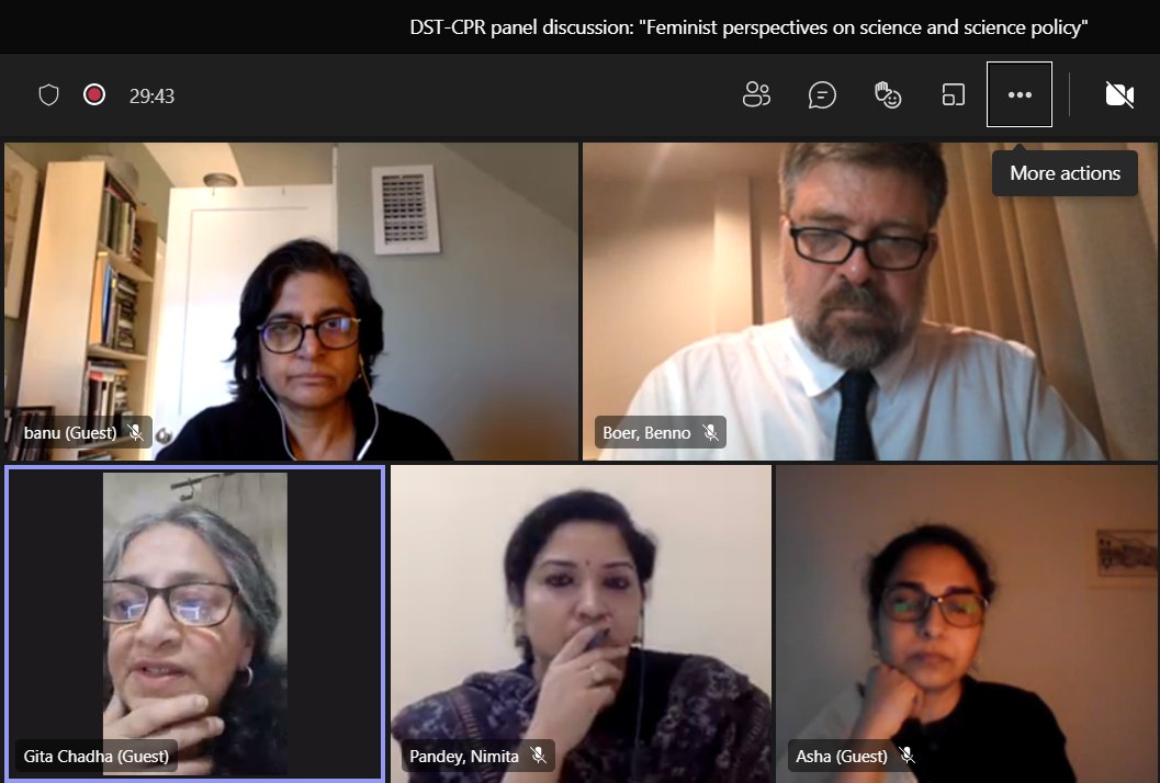 DSTCPRIISc's tweet photo. Glimpses from last Friday's panel discussion on "Feminist Perspectives on Science and Science Policy"
Video now up on YouTube:
https://t.co/7VEnqf8ywx
#FeministScience #InternationalDayofWomenandGirlsinScience https://t.co/AeFmpj99ZU