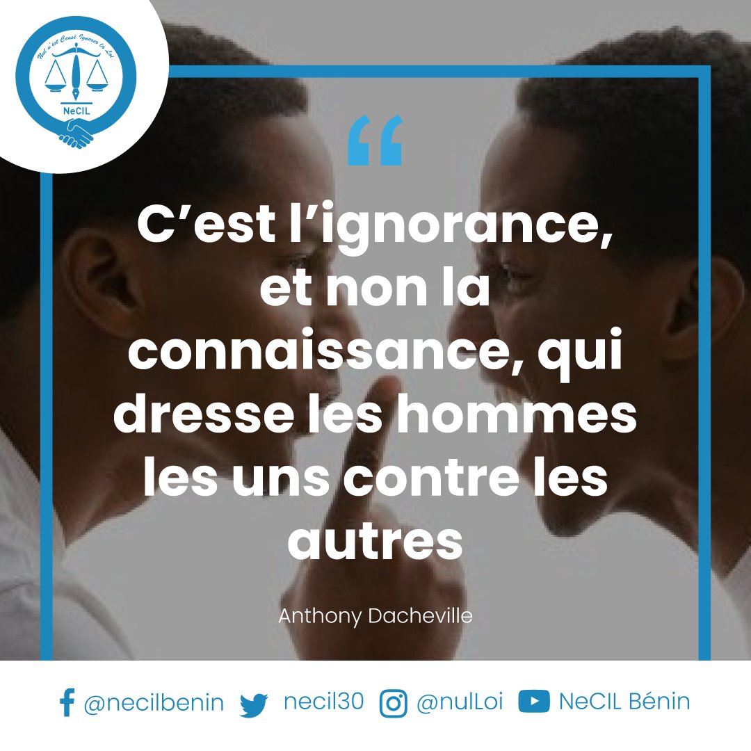 NulLoi's tweet photo. « C’est l’ignorance, et non la connaissance, qui dresse les hommes les uns contre les autres » Koffi Annan https://t.co/RghMnlts5I