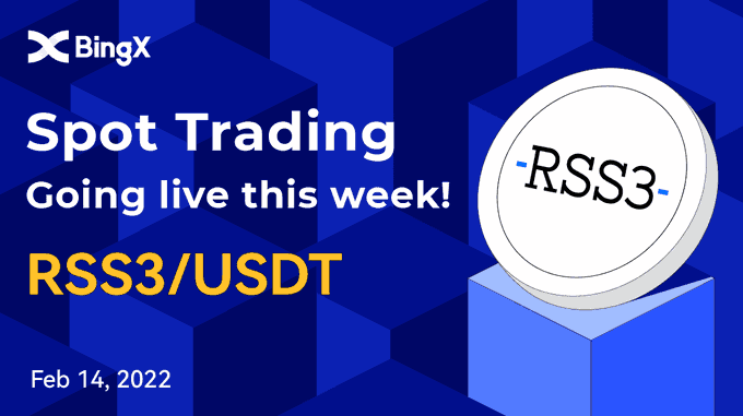 BingXOfficial's tweet photo. 📈New Listing: @rss3_ $RSS3 on @BingXOfficial  

🎉To celebrate the new #listing, 100 USDT will be rewarded to 20 lucky winners! 

Follow the steps to win🎁 
✅ RT 🔄 this post + Tag 3 frds
✅ Submit Form: https://t.co/4BdWGJD0FA

Winners will be announced in 23 Feb 2022! https://t.co/JRhmO9fVcv