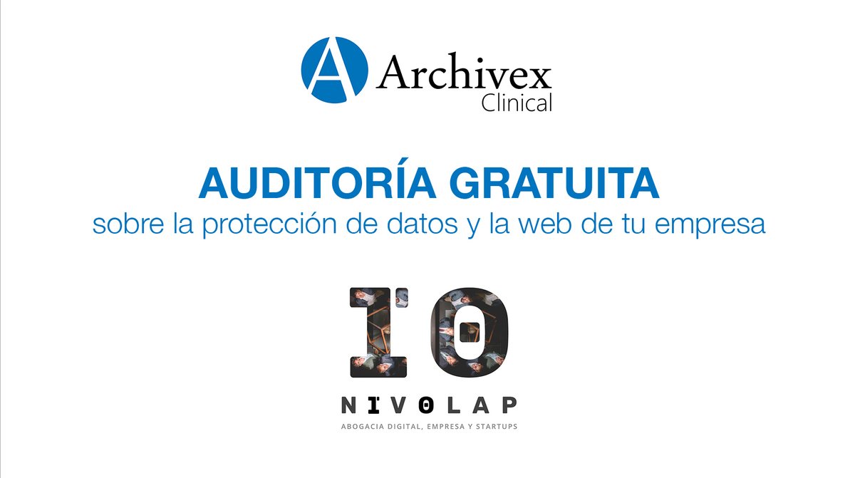👔 AUDITORÍA LEGAL GRATUITA 👔

En @ArchivexClinica le damos vital importancia a la protección de datos. Hemos llegado a un acuerdo con <a href="/Nivolap_es/">NIVOLAP - Abogacía Digital, Empresa y Startups</a> para que todos nuestros clientes disfruten de una revisión gratuita 📘

Toda la información en archivexclinical.com/blog/revision-…