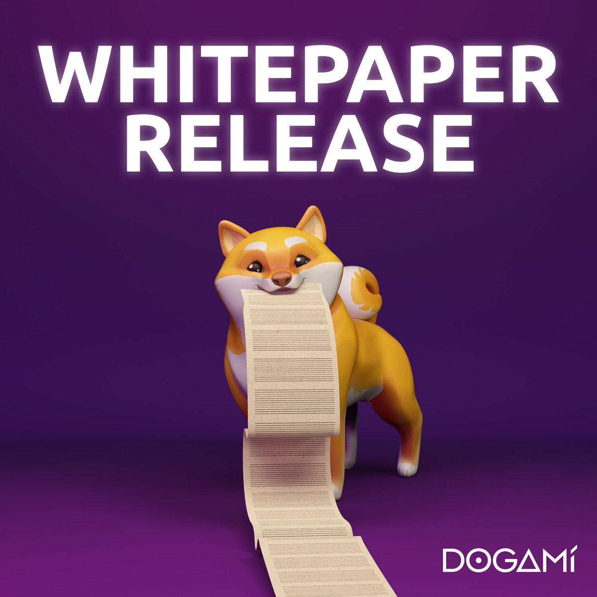 WHITEPAPER IS LIVE. 👀
Time to get stuck in.

➡️ whitepaper.dogami.com

We are super proud and thankful to have such an awesome &amp; engaged community. 💜
Mint is coming!

𝘿𝙊𝙂𝘼 𝘿𝙊𝙂𝘼
