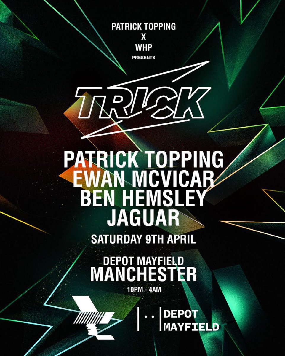 Patrick_Topping's tweet photo. Lineup announced! Manchester knows how to rave and the @WHP_Mcr is always next level. Can’t wait come back to with @tricklabel 🌩⚡️

Presale sign up closes midnight
https://t.co/AF0ZyCEIJZ

Wednesday 16th – 9AM – Presale/ 10AM – general sale https://t.co/I33hsrjGc9