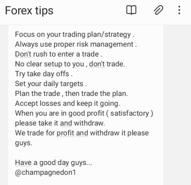 champagneDon1's tweet image. Forext trading tips 
#forextrading
#forexknowledge 
#champagnedon1
#lifeofaforextrader